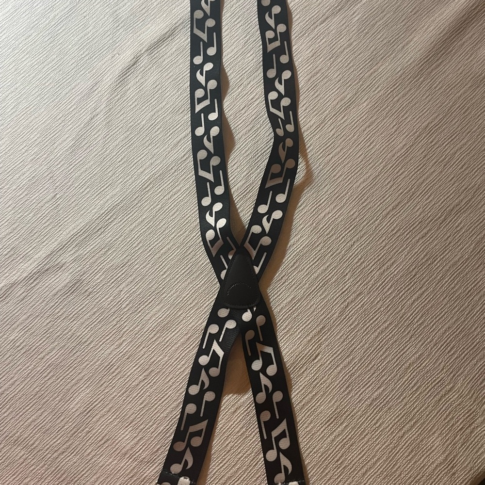 SALE! Black and White Music Note Suspenders
